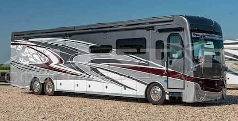 RV Rental: 44′ Holiday Rambler Armada - Exterior side view