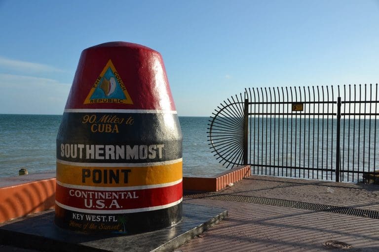 Landmark indicating the Southermost Point in Key West