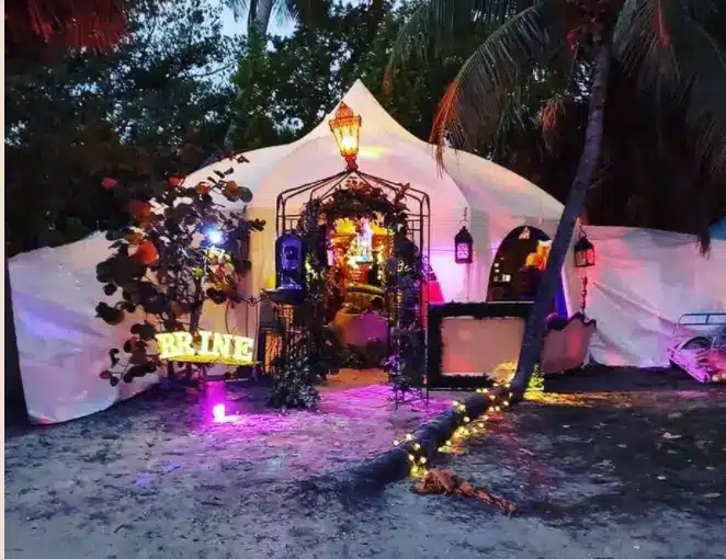 Love Burn Miami - tent with flowers