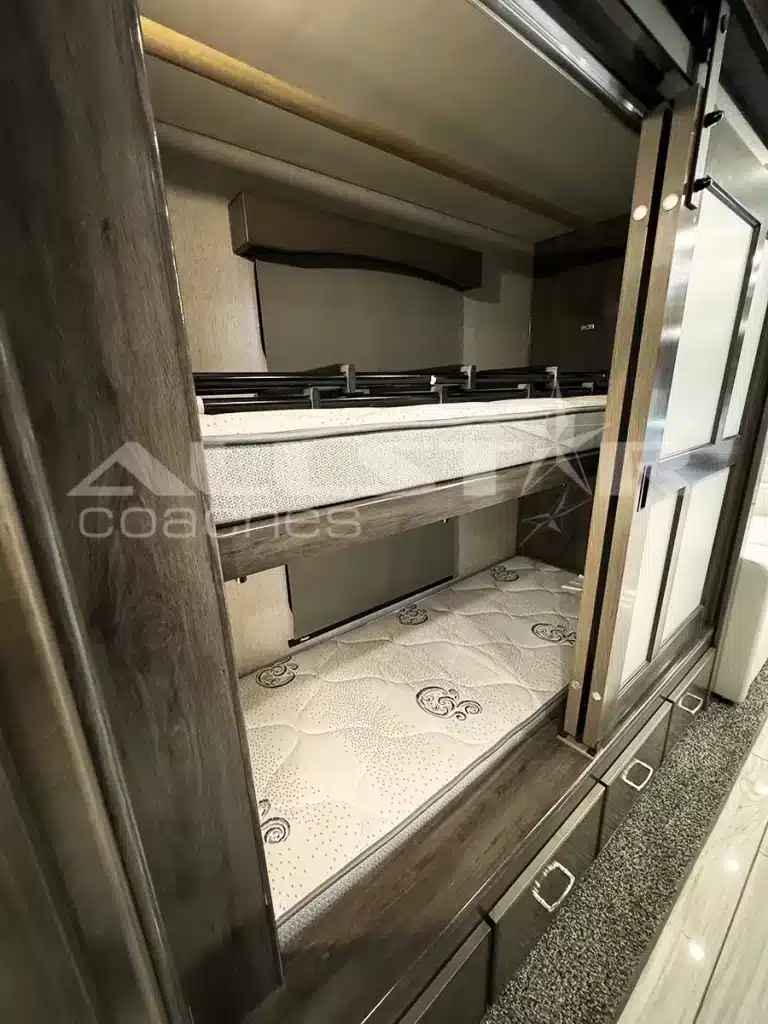 RV Rental: 40' Endeavor by Holiday Rambler - interior - bunk beds
