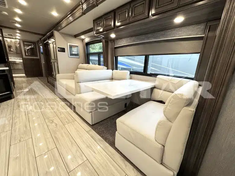 RV Rental: 40' Endeavor by Holiday Rambler, interior - table