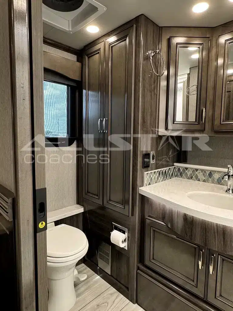 RV Rental: 40' Endeavor by Holiday Rambler - interior - bathroom 3