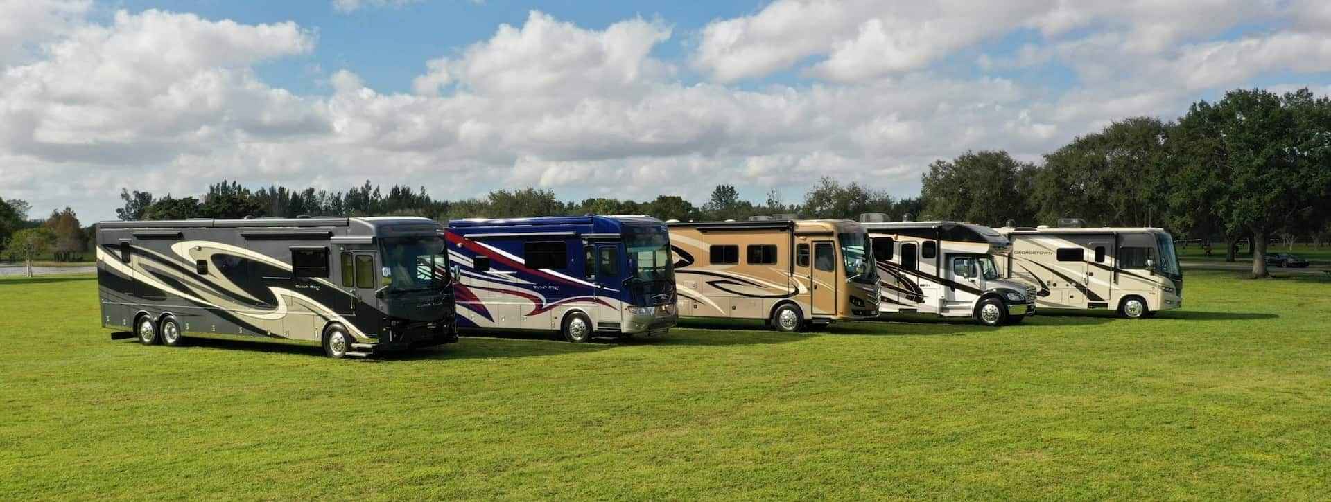 Allstar Coaches Fleet of RV Rentals