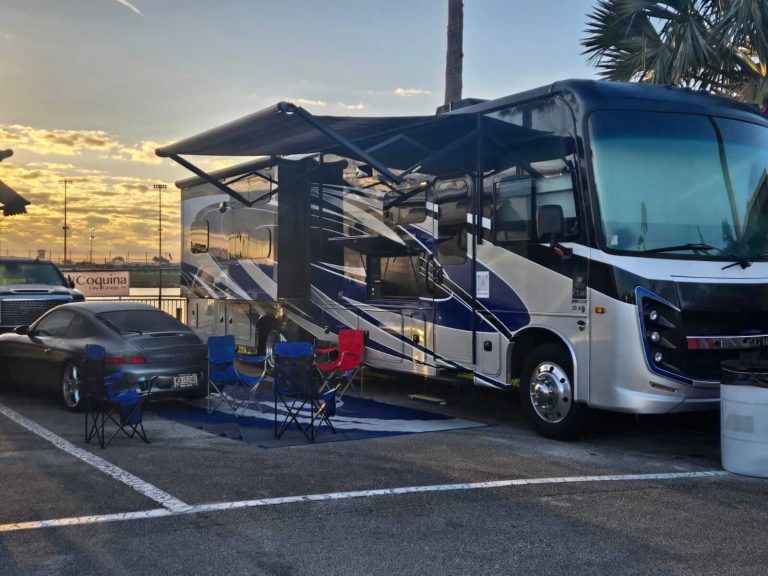 Florida RV Rental: Camping on the infield at the races.